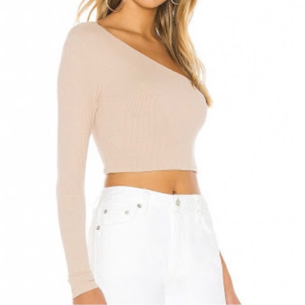 Superdown Karol One Shoulder Nude Top